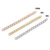 Venta al por mayor puntual 316 chapado al vacío Dorado Cierre de langosta Cadena de cola Pulsera collar Cadena de extensión ajustable de 5 cm