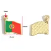 Chaveiro Pingente de Liga Metálica DIY com Gotejamento de Óleo Copa do Mundo Esportiva Futebol Pingente de Emblema Comemorativo W538