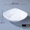 Molheira Branca de Melamina para Uso Comercial, Prato Pequeno para Hot Pot e Churrasco, Prato para Condimentos, Molheira de Autoatendimento, Prato de Plástico para Picles
