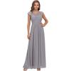 CH23SS17# Estación independiente transfronteriza de Amazon para Europa y América Vestido de noche noble con costuras de encaje y falda grande