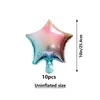 Venta Caliente Transfronteriza 10 Piezas 10 Pulgadas Globo de Película de Aluminio Estrella de Cinco Puntas Globos de Papel de Aluminio Decoración para Fiesta de Boda Cumpleaños