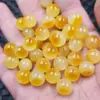 Cuentas redondas de jade amarillo, cuentas de jade sueltas, piedra de aceite de pollo amarilla, cuarzo amarillo, pulsera de jade, collar, accesorios para joyería DIY, cuentas de jade