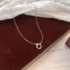 Collar Corazón de Banda de Möbius para Mujer Simple Versátil Moderno Diario Cadena para Clavícula Entrelazada