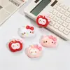 Lindas cabezas de gato rosas, accesorios de resina de gato manzana, pegamento de crema DIY para zuecos, materiales para joyería, al por mayor en stock