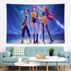 Tapiz Kpop Demon Slayer Tela de Fondo de Grupo de Chicas Kpop Póster de Estrella Tela Decorativa para Colgar Tapiz de Grupo de Chicas Demon Slayer