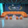 Cabina de sofá KTV hecha a medida, sala de karaoke, discoteca, cabina en forma de U para esquina, mesa de café, personalizada para bares, salones y uso doméstico