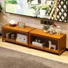 Mueble de TV moderno y sencillo para sala de estar, uso doméstico, combinación de mesa de centro sencilla, mueble de TV de pie con almacenamiento integrado para apartamentos pequeños