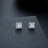 Pendientes de Racimo Completamente Diamantados de Nuevo Estilo Transfronterizos para Hombres, Modernos y Versátiles, Pendientes de Flor de Iris de Alta Gama en Forma de Cruz para Mujeres