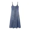 Estilo Retro Europeo y Americano Transfronterizo Z Nueva Moda Elegante Conjunto Retro de Mujer Vestido con Botones Delanteros 1337740