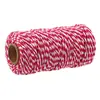 Cuerda de algodón de 2 mm de doble color decoración de fiesta navideña paquete de caja de regalo hilo de algodón para zongzi cuerda de algodón gruesa de 2 mm de color