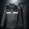 Conjunto de Impermeable Dividido y Pantalones de Lluvia, Poncho de Lluvia Reflectante para Exteriores, Impermeable Antiflotación, Protección contra Lluvia Fuerte, Impermeable Impermeable para Hombres y Mujeres que Andan en Bicicletas Eléctricas