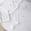 Calcetines de Rejilla con Lazo Estilo Ballet Youjiaxiu para Mujer, Finos Rayados de Malla para Primavera y Verano, Calcetines Largos de Tubo