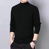 Camiseta Masculina de Veludo Dupla Face com Gola Alta Meia-Boca e Manga Longa, Quente e à Prova de Frio, Roupa de Casa, Pijama, Gola Média, Tamanho Grande, Camada Base de Outono