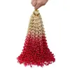 Peluca Waterdeep Degradado 100g 14 Pulgadas Cabello Rizado Ola de Agua Fibra Sintética Crochet para Cabello Artesanía Tejida a Mano Cabello Rizado