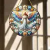 Placa pendurada de conto de fadas, disco redondo, decoração plana de janela em forma de sol, acrílico, figura de beleza criativa transfronteiriça, pendente de varanda de fantasia de princesa