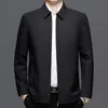 Jaqueta Coat Administrativa Fina de Primavera e Outono Masculina Casual de Negócios Gola Lapela Slim Fit Versátil