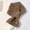 Cachecol Pequeno de Tricô Cruzado Preguiçoso Feminino Outono e Inverno Estilo Coreano Estilo Japonês Versátil Acolchoado Quente Cachecol de Lã Moda ins Cachecol