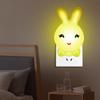 Linda lámpara LED de inducción inteligente de conejo, nuevo puesto de venta, regalos creativos, luz enchufable de ahorro de energía, luz nocturna con control de luz