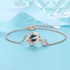 Venta al por mayor del fabricante Nueva Moda Fresca de Tendencia Joyería de Celebridad de Internet para Mujeres, Pulsera de Doble Capa con Efecto Arena Planeta Soñador Chapada en Plata