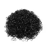 Venta Caliente Transfronteriza Bolsas de Cuerdas de Plástico Desechables, Bandas Elásticas de Goma Negras, Ligas para el Cabello al por Mayor, Bandas para el Cabello para Atar el Cabello