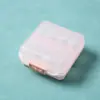 Caja de medicamentos portátil de doble capa con hebilla, caja de almacenamiento de medicamentos transparente sellada de 6 compartimentos, pastillero para la salud