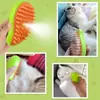 Peine Masajeador Eléctrico con Spray para Mascotas Spray de Una Tecla Peine de Limpieza Cepillo de Baño Anti-Vuelo de Pelo Suministros para Mascotas