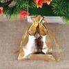 Bolsas de Tela Doradas y Plateadas, Bolsas de Tela Doradas con Cordón, Bolsas para Guardar Joyería y Coleccionables, Empaque con Estampado Dorado, Collar Estilo Business