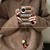 Adequado para Capa de Celular Huawei Nova14, Alto Valor Estético, Listras e Estrelas em Bloqueio de Cores de Outono para Huaweinova13Pro