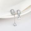 Brincos plissados irregulares coreanos assimétricos brincos de prata esterlina nicho luz brincos de luxo jóias femininas