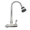 Grifo universal grifo de cocina en la pared frío único universal para lavabo de platos grifo de cocina de acero inoxidable grifo de balcón
