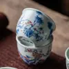 Taza cilíndrica Antique Xi para cejas superiores, taza grande de Maestro, taza de té de cerámica, juego de té kung fu, taza de té de gran capacidad, taza individual