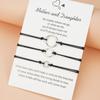 Pulseras Creativas Tejidas a Mano Más Vendidas de Amazon Pulsera con Tarjeta de Bendición para Madre e Hijo Set de Tres Piezas Circulares al Por Mayor