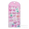 Pegatinas adhesivas DY de dibujos animados, con conejitos lindos, 3D, rellenas de agua y aceite, para decorar diarios y cuadernos, adecuadas para niñas de preescolar