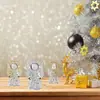 Anjo Decorativo de Natal Mini Anjo Transparente de Vidro para Pendurar Decoração de Anjo para Árvore Decoração de Árvore de Natal