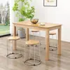 Mesa y sillas de comedor rápidas de madera maciza para uso comercial en restaurantes de fideos, cafeterías, puestos de comida, juego de mesa y sillas de desayuno, mesa de comedor rectangular para espacios pequeños