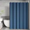 Juego de cortinas de baño impermeables de color sólido y engrosadas, instalación sin perforaciones, adecuado para hoteles y dormitorios, cortina de ducha, cortina de ventana, cortina de puerta