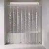 Cortina de Chuveiro Transparente PEVA Espessada Magnética à Prova d'Água e Mofo para Banheiro/Box Separação Seco-Molhado Sem Furos