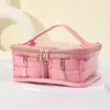 Bolsa de Cosméticos Sencilla con Patrón de Cocodrilo para Mujer, Bolsa de Almacenamiento Grande de Alta Gama, Neceser Portátil Impermeable para Viajes