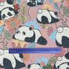 Tela Jacquard Teñida en Hilo de Algodón y Poliéster con Patrón de Panda Lindo Productos para Niños Productos para Mascotas Cojín de Sofá Tela Jacquard