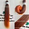 FR trenza fácil Retardante de llama Baja temperatura Seda Trenzas sucias Gradiente marrón gris Venta caliente rusa Trenzas esponjosas suaves
