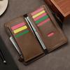 Cartera Larga para Hombre con Hebilla Magnética, Bolsa para Traje, Ranuras para Múltiples Tarjetas, Tarjetero, Porta Identificación, Moda Masculina, Cartera Tres en Uno al Mayoreo