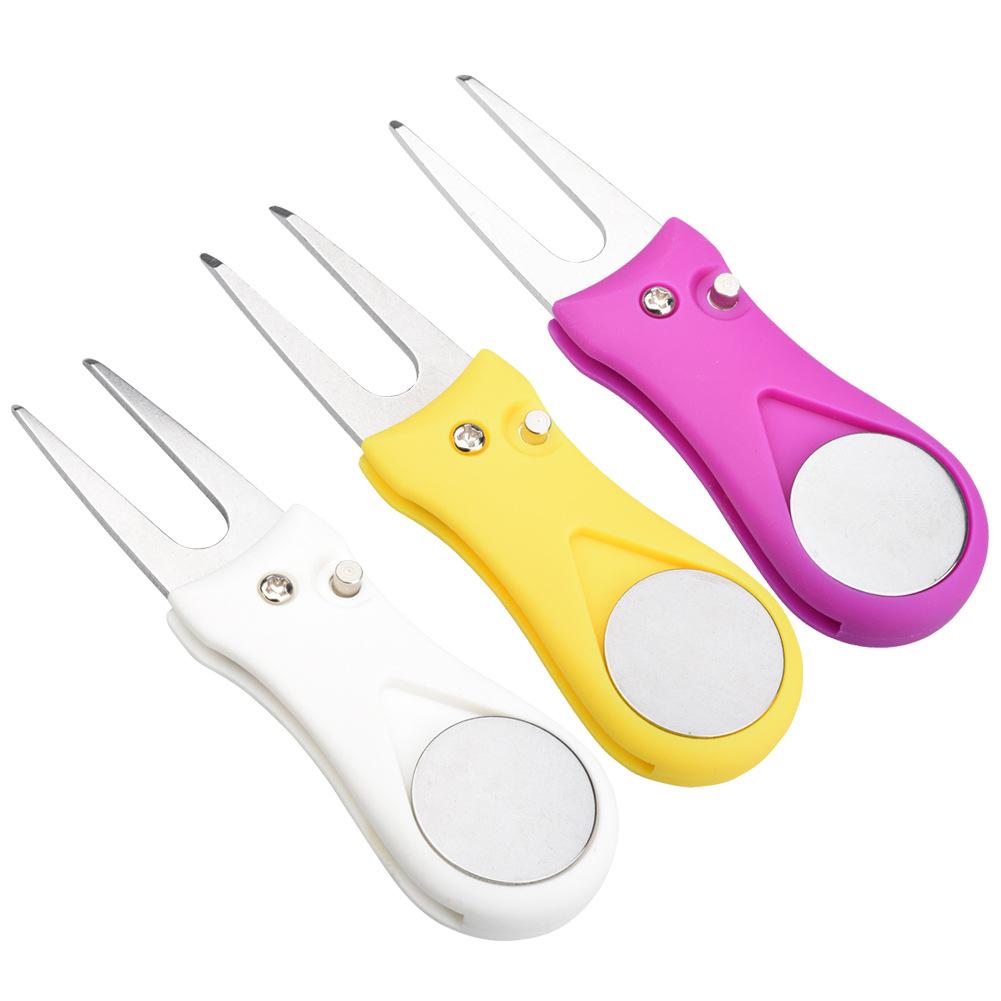 塑料手柄果岭叉