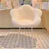 Cadeira de Maquiagem para Influenciador Encosto de Cadeira Mesa de Maquiagem Cadeira Banqueta Estilo Creme Quarto de Menina Dormitório Cadeira Giratória para Manicure