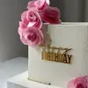Nueva decoración de pastel de feliz cumpleaños de acrílico estilo ins transfronterizo, decoración de mesa de postres, adorno para pastel