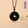 Colgante Hebilla de Seguridad de Ágata Blanca y Obsidiana Natural al por Mayor Nuevo Estilo Chino Cultural y Creativo Colgante de Collar del Año Zodiacal para Hombre y Mujer