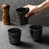 Caneca de Melamina Conjunto de Louça Comercial Restaurante Hotel Especial Imitação de Porcelana Xícara de Chá Panela Quente Antiderrapante Plástico Preto Copo de Água