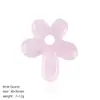 Colgante de Flor de Cinco Pétalos de Piedra Natural, Collar Hecho a Mano Estilo Antiguo DIY, Decoración de Cadena para Suéter, Pétalos de Cristal Natural en Forma de Flor