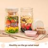 Pote de Vidro Mason Selado para Geleia 32oz Recarregável Pote Selado para Geleia Pote Portátil para Aveia Salada de Frutas