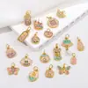 Método Antigo Cabacinho para Pingente de Óleo Gotejante Paz e Alegria Riqueza e Sorte Pingente de Transferência Chaveiro de Liga Metálica com Pingente Gotejante Ornamentos DIY