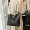 Bolsa Feminina Patchwork Bordado Casual Grande Capacidade Bolsa Tote Fashion 2026 Novo Estilo Coreano Tendência Retro Bolsa de Ombro